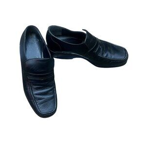 Cushins by Jarman Men's Vintage Black Leather Slip on Loafers Dress Shoes Size 9